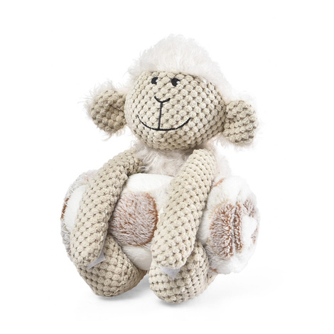 Barry King Zabawka pluszowa dla psa Zestaw Owieczka 27 cm z kocykiem 70 x 60 cm