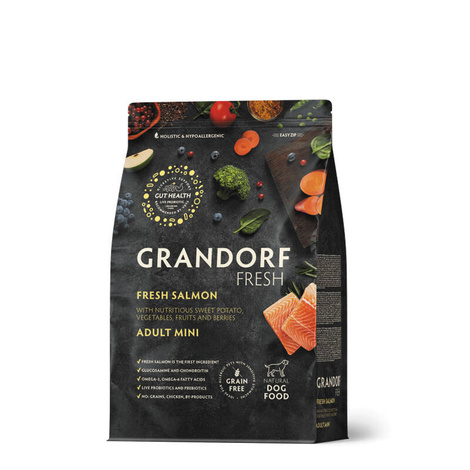 Grandorf Dog Fresh Salmon Mini Karma sucha dla psów małych ras Łosoś 1kg