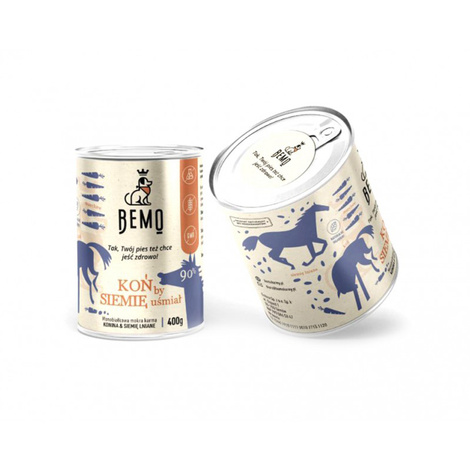 Bemo Karma mokra dla psa naturalna Monobiałkowa KOŃ by SIEMIĘ uśmiał 400 g
