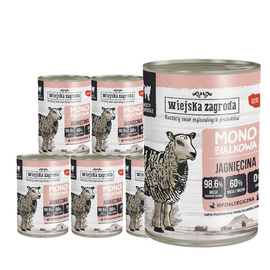 Wiejska Zagroda mokra karma monobiałkowa dla kota jagnięcina zestaw 12 x 400 g