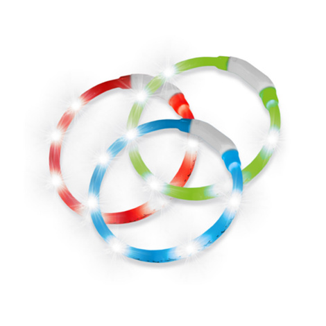 Hilton Obroża silikonowa LED dla psa z USB 1,4 x 0,8 cm x 55 cm