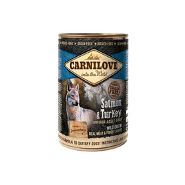 Carnilove Wild Meat Karma mokra dla psa łosoś i indyk 400 g