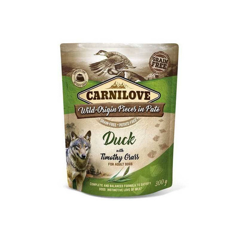Carnilove Dog Pouch mokra karma dla psa Kaczka i Tymotka łąkowa 300g