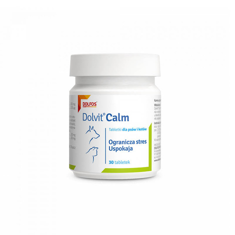Dolfos Dolvit Calm Suplement uspokajający dla psów i kotów 30 tabletek