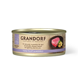Grandorf Tuna Fillet & Mussels Karma mokra dla kota z tuńczykiem i małżami 70 g