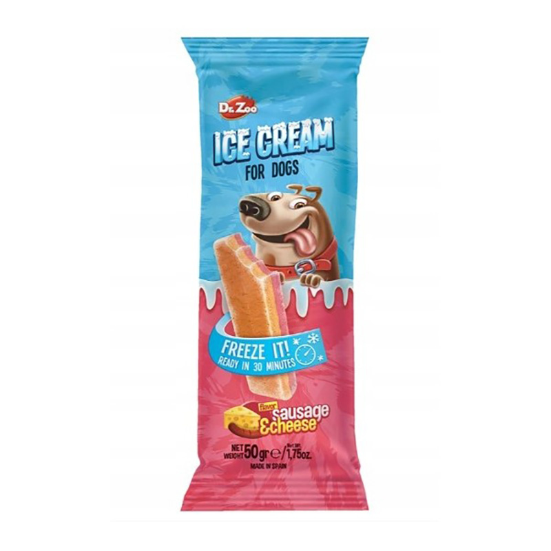 Dr. Zoo Lody dla psa o smaku kiełbaski i sera 50 g