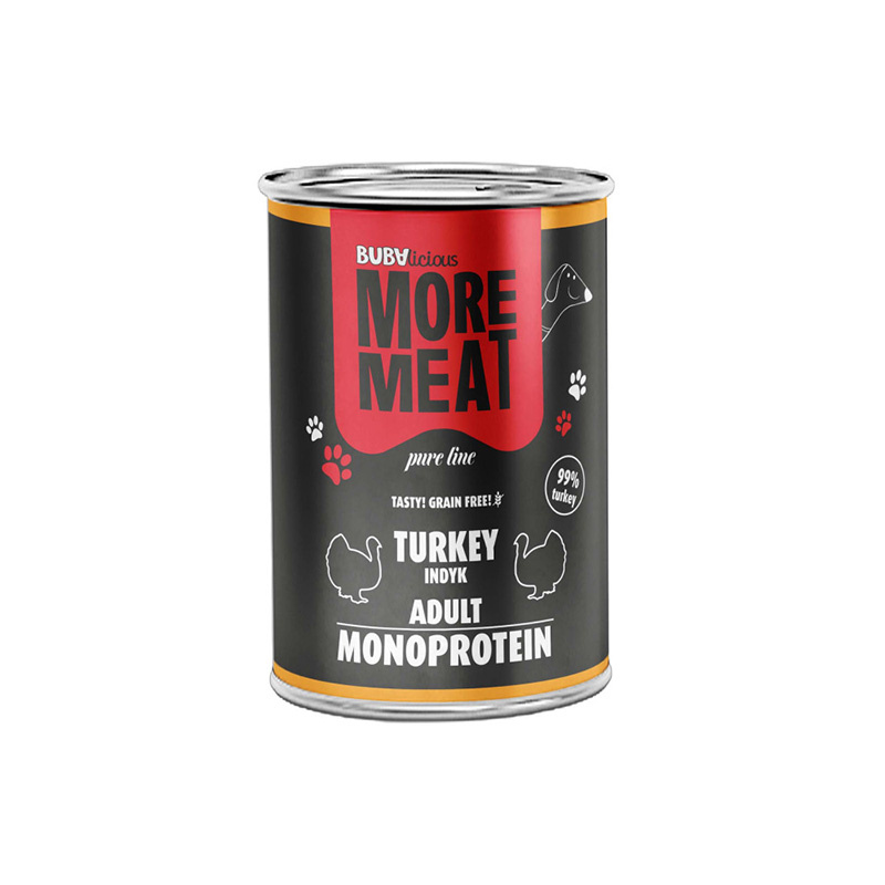 BUBAlicious mokra karma dla psa mono Pure indyk 400 g
