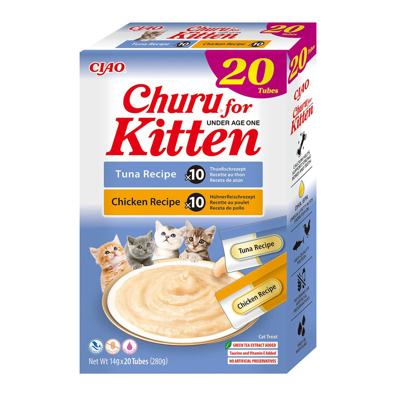 Inaba Cat Churu Kitten Przysmak dla kociąt mix smaków 20 x 14 g
