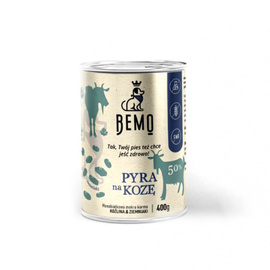 Bemo - Monobiałkowa, naturalna mokra karma dla psów z koziną – PYRA na KOZĘ 400 g