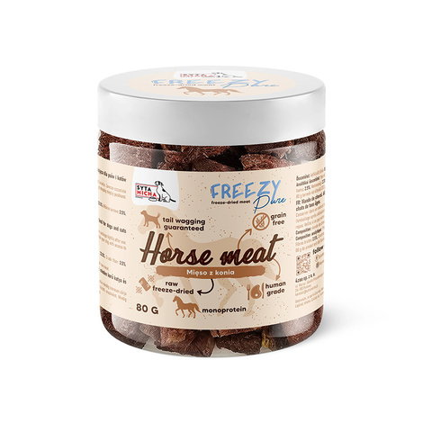Syta Micha Freezy Pure Liofilizowane przysmaki dla psa mięso z konia 80 g