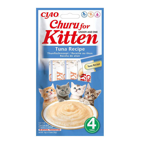 Inaba Cat Churu Kitten Przysmak dla kociąt z tuńczykiem 4 x 14 g