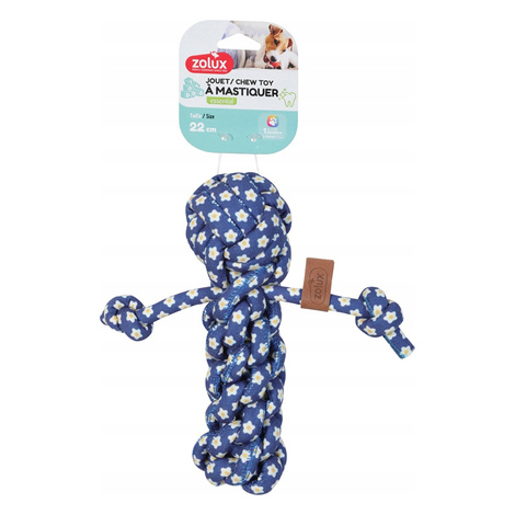 ZOLUX Gryzak dla psa – Ludzik z plecionego sznurka BLUE FLOWER 22 cm