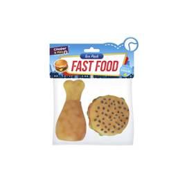 Cooper & Pals Piszczące zabawki dla psa udko kurczaka i burger