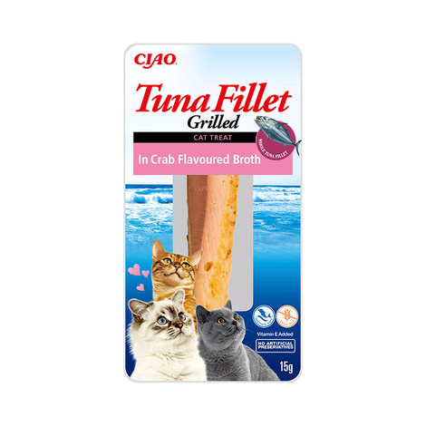 INABA Przysmak dla kota Grillowany Filet z Tuńczyka w Bulionie z Kraba 15 g