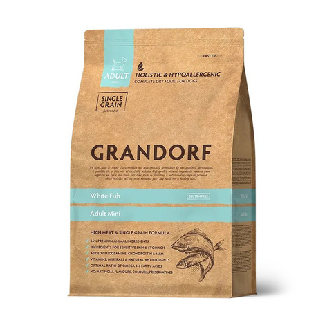 Grandorf Dog White Fish Mini - karma hipoalergiczna z białą rybą dla psa małej rasy 1 kg