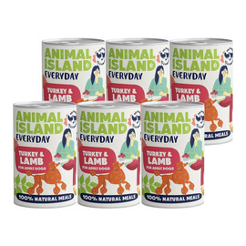 Animal Island Everyday Mokra karma dla psa indyk jagnięcina zestaw 6 x 400 g