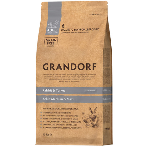 Grandorf Rabbit & Turkey Karma sucha dla psa duże i średnie rasy indyk 10 kg
