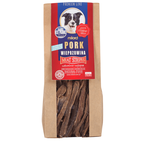 Milord Przysmak dla psa wieprzowina paski 150 g