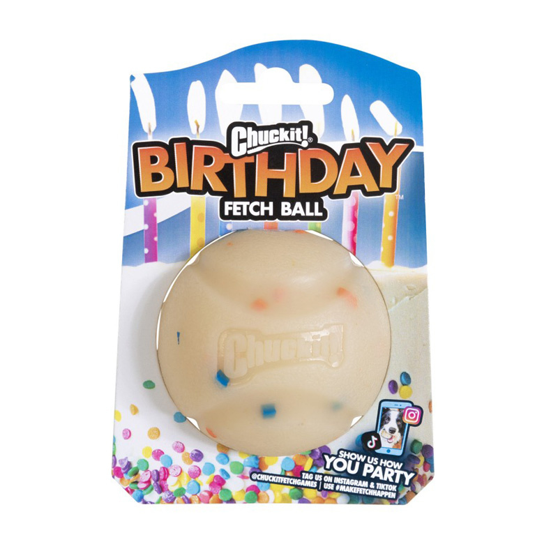 Pet Supplies Chuckit! Birthday Fetch Piłka zabawka dla psa średnia 6,5 cm 1 szt.