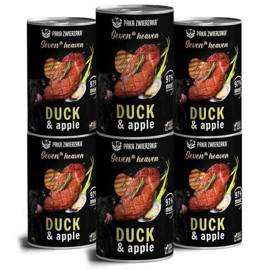 Paka Zwierzaka Karma mokra dla psa SH Duck & apple kaczka i jabłko zestaw 6 x 400 g
