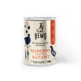 Bemo Karma mokra dla psa naturalna Monobiałkowa MARCHWI mnie ten BAŻANT 400 g