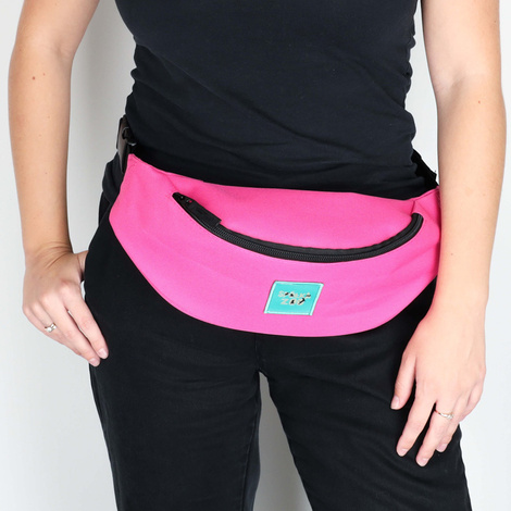 Spółka Zoo Design Pojemna materiałowa torba saszetka nerka Kolor różowy