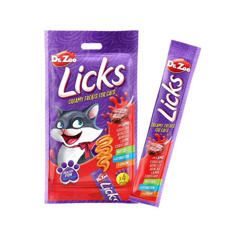 Dr. Zoo Sosiki przysmak dla kotów jagnięcina 4 x 15 g