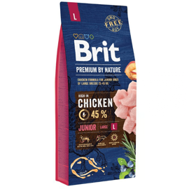 Karma sucha dla psów dużych ras Brit Premium By Nature Junior Large 15 kg