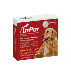 Inpar Tabletki odrobaczające dla psa 6 tabletek
