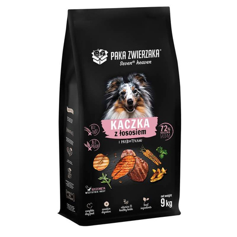 Paka Zwierzaka Karma sucha dla psa Seventh Heaven Kaczka i łosoś Puppy 9 kg