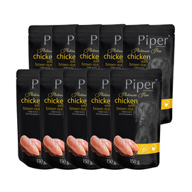 Mokra karma dla psa Piper Platinum Pure kurczak z ryżem zestaw 10 x 150 g