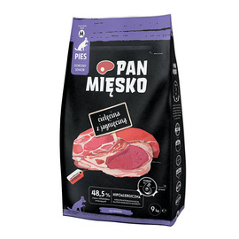 Pan Mięsko Karma sucha dla psa senior Cielęcina z jagnięciną chrupki M 9 kg