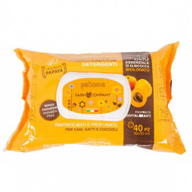 Farm Company Chusteczki do czyszczenia dla zwierząt Olejek morelowy i papaja 40 szt.