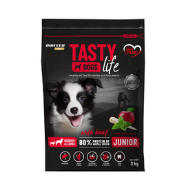 Biofeed Tasty Dogs Life Karma sucha dla szczeniąt z wołowiną średnie i duże rasy 3 kg