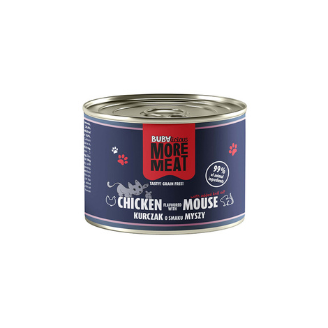 BUBAlicious mokra karma dla kota kurczak mysz 185 g