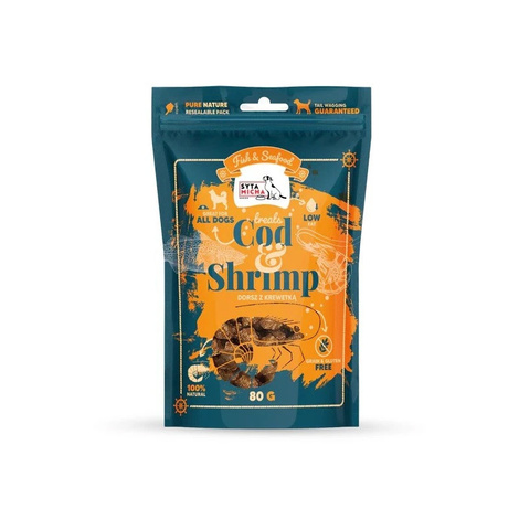 Syta Micha Fish & SeaFood przysmak dla psa dorsz z krewetką 80 g