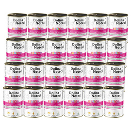 Mokra karma dla psa junior Dolina Noteci Premium bogata w serca z indyka 400 g