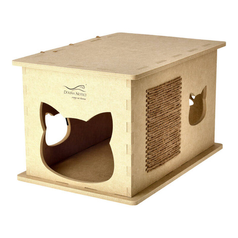 Domek z filcu dla kota Dolina Noteci beżowy 32 x 37 x 54 cm