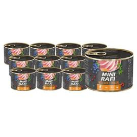 Mokra karma dla psa Mini Rafi z kaczką zestaw 12 x 185g