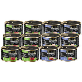 Karma mokra dla kotów Super Rafi Cat mix smaków zestaw 12 x 185 g