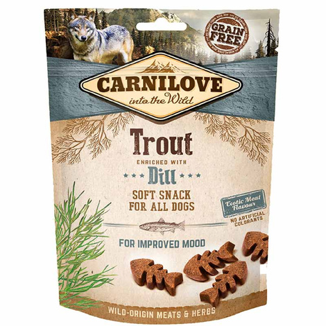 Carnilove snack dog przysmak dla psa pstrąg z koprem 200 g
