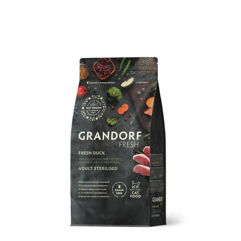 Grandorf Cat Fresh Duck Adult Sterilized Karma sucha dla kotów sterylizowanych Kaczka 2 kg