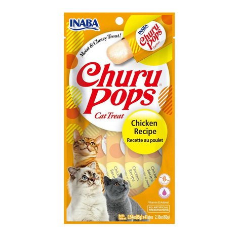 Inaba Churu Pops Kremowy przysmak w postaci galaretki dla kota o smaku kurczaka 4 x 15 g