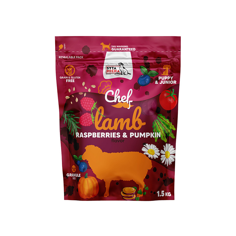 Syta Micha karma sucha dla psa CHEF jagnięcina JUNIOR 1,5 kg