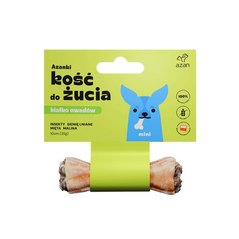 Azanki Kość z insektami i miętą dla psa mini 10 cm