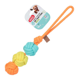 Zolux Zabawka dla psa szarpak 3 piłki sznurkowe Twist 42 cm