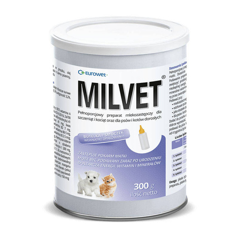 MILVET preparat witaminowy mlekozastępczy 300 g