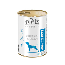 Mokra karma weterynaryjna dla psa z problemami dermatologicznymi 4Vets Natural Skin Support 400 g