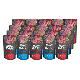 Mokra karma dla psa Mini Rafi mix smaków jagnięcina i wołowina 20 x 150 g