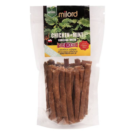 Milord Przysmak dla psa kurczak z miętą paski 70 g